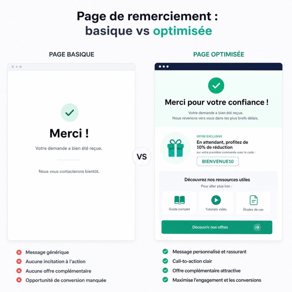 La page de remerciement La page de remerciement