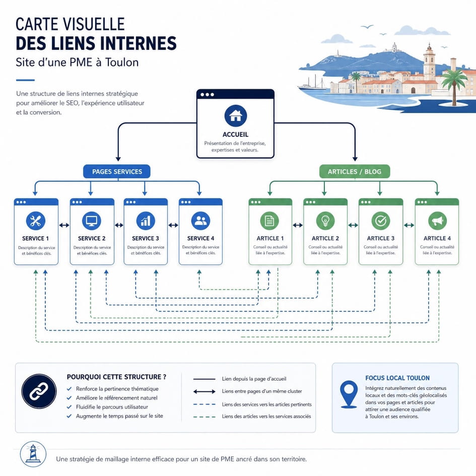 carte visuelle des liens internes